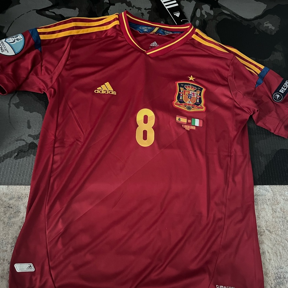 Xavi Adidas Spain National Team Jersey with Number 8